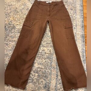 Hollister Brown Ultra High-Rise Wide Leg Jeans